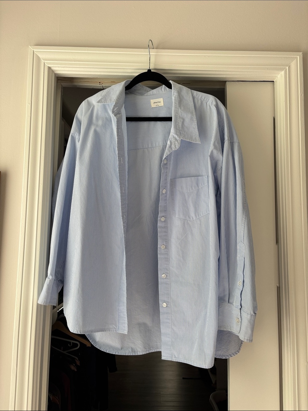 Wilfred Light Blue Button-Up Shirt. Size 2